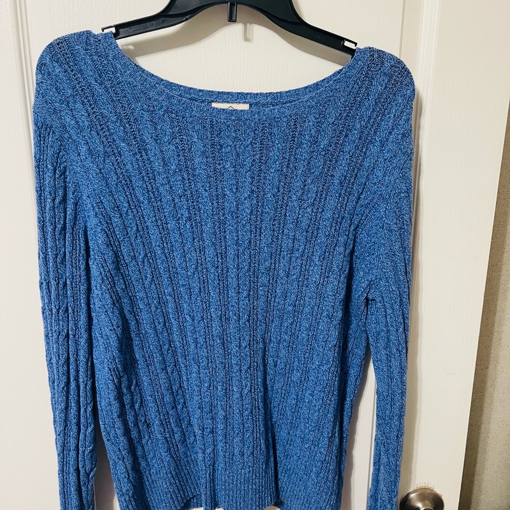 St. John's Bay Blue Cable Knit Sweater